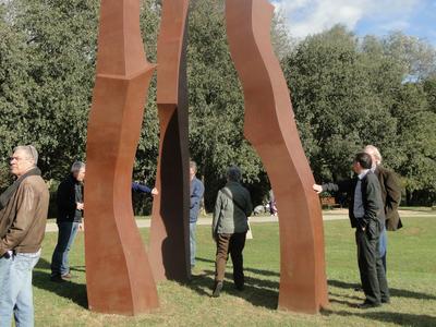 Inauguraci de l'escultura "Portes al Montseny", de Josep Plandiura