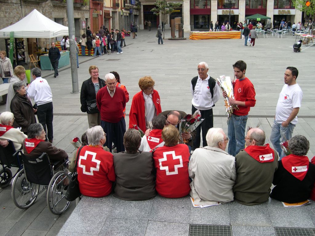 Lliurament de roses als avis de la Creu Roja - Foto 39095032