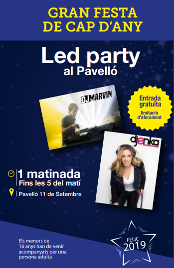 Cartell LED PARTY fi d'any
