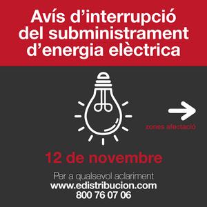 Talls subministrament elèctric