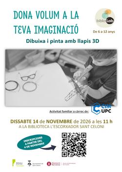Cartell Bibliolab llapis 3D