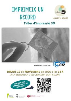 Cartell BiblioLab impressi&oacute; 3D