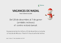 Horari atenci&oacute; Nadal 25