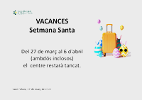 Cartell vacances setmana santa