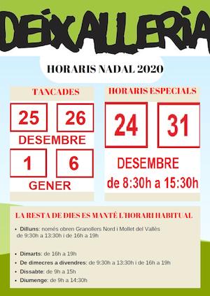 horari deixalleria Nadal