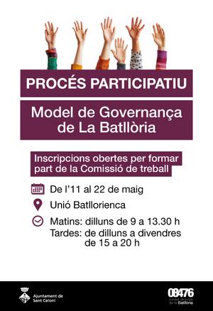 model governan&ccedil;a la batll&ograve;ria