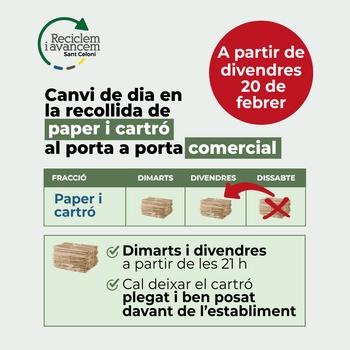 porta a porta canvi dia